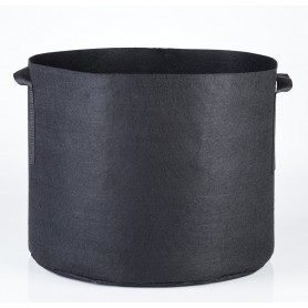 BLACK ROUND CLOTH POT WITH HANDLES BLACK ROUND CLOTH POT WITH HANDLES